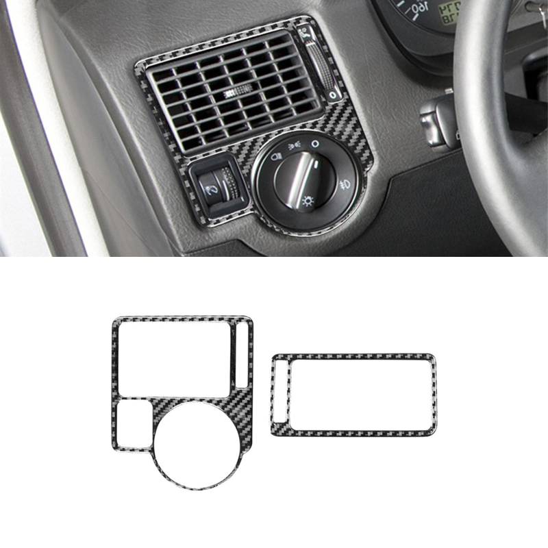 Carbonfaser Interior Schutz Abdeckung, Inner Sticker Ästhetische Dekoration für für VW GOLF 4 1999-2004, Auto Trim Tuning Accessoires (Entlüftung-A) von GQDGCU