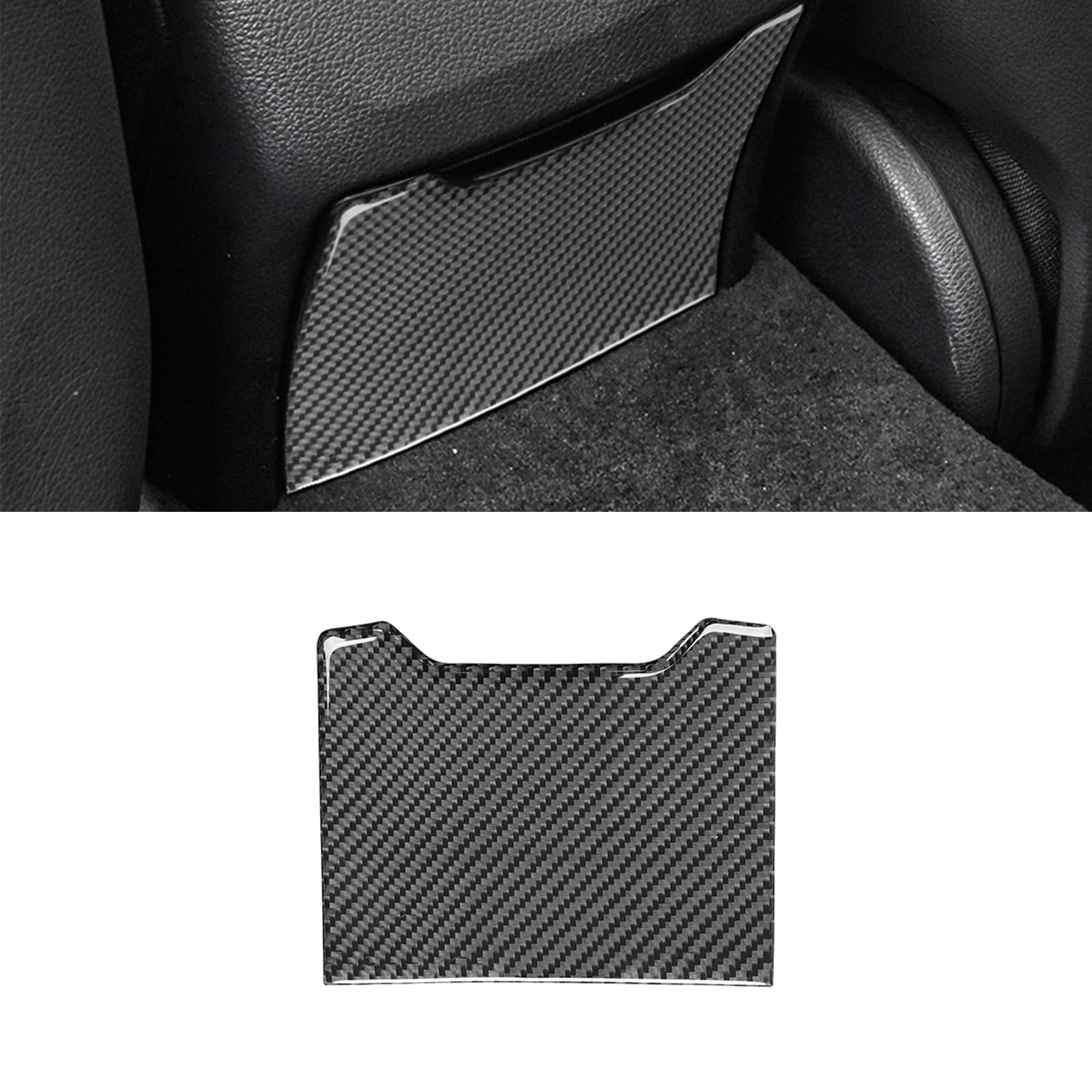 Für Mercedes-Benz C-Klasse 2014-2021 W205 Interior Zubehör, Innen Dekoration Abdeckung, Auto Accessoires Tuning, Carbonfaser und Epoxidharze (Aschenbecher Heck-a) von GQDGCU