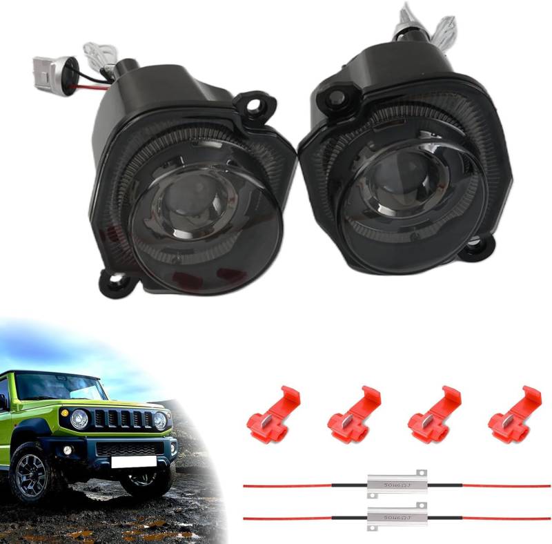 GQDGCU LED Tagfahrende Blinklichter, Scheinwerfer für Suzuki Jimny JB64 JB74 2019-2024 (Rauchfarbenes Gehäuse) von GQDGCU