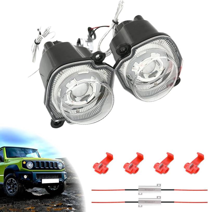 GQDGCU LED Tagfahrende Blinklichter, Scheinwerfer für Suzuki Jimny JB64 JB74 2019-2024 (Transparentes Gehäuse) von GQDGCU