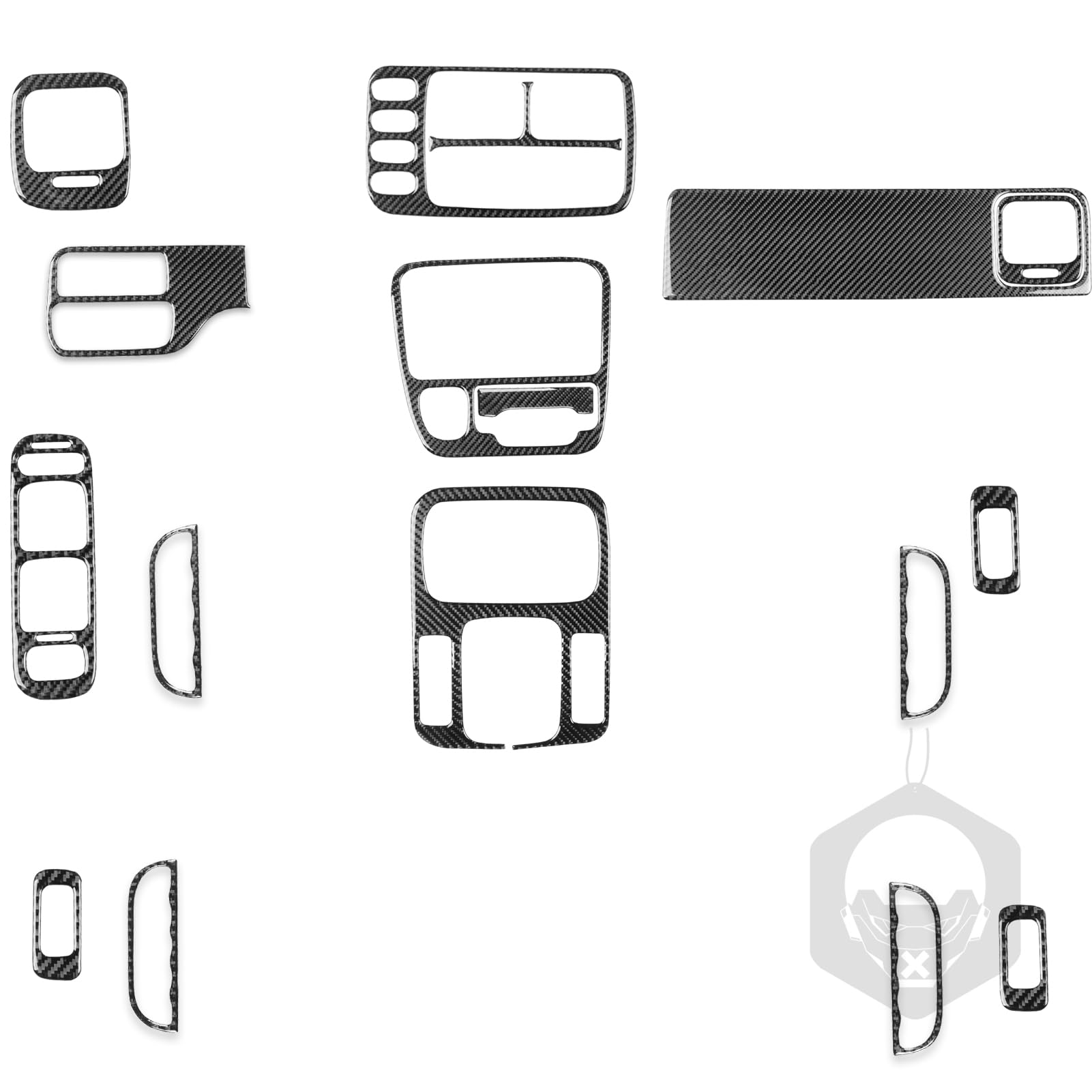 Kohlefaser-Material Interieur Tuning Dekoration Abdeckung, Innere Accessories Aufkleber für Grand Vitara 1999-2002 /Vitara 1999-2004 /XL-7 1999-2002, Auto Innenraum Zubehör (Schwarz) von GQDGCU