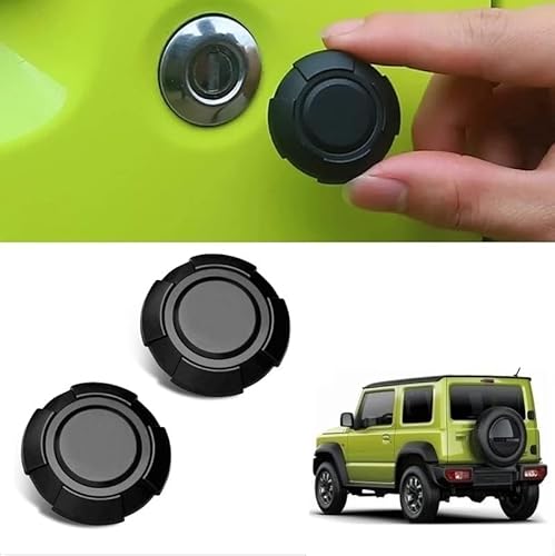 Magnetische Auto Tür Schlüssel Loch Dekoration Abdeckung für Suzuki Jimny JB64 JB74 2019 2020 2021 2022 2023 2024, Türschloss Trim Abdeckung Auto Zubehör (Schwarz) von GQDGCU