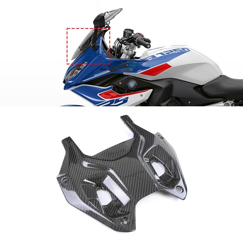 Motorrad Abdeckung aus Kohlefaser-Vorimprägnierte, Schutz Tuning Zubehör für BMW R 1250 RS 2021-2024, Motorrad Dekoration Gehäuse (Windschutz B) von GQDGCU