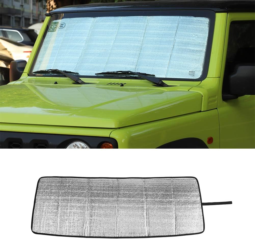 Windschutzscheiben-Sonnenschutz, Fenster Hitzeschutz für Suzuki Jimny 2019–2024, Auto Sonnenblende, Sonnendach, Wärmeschutzmantel von GQDGCU