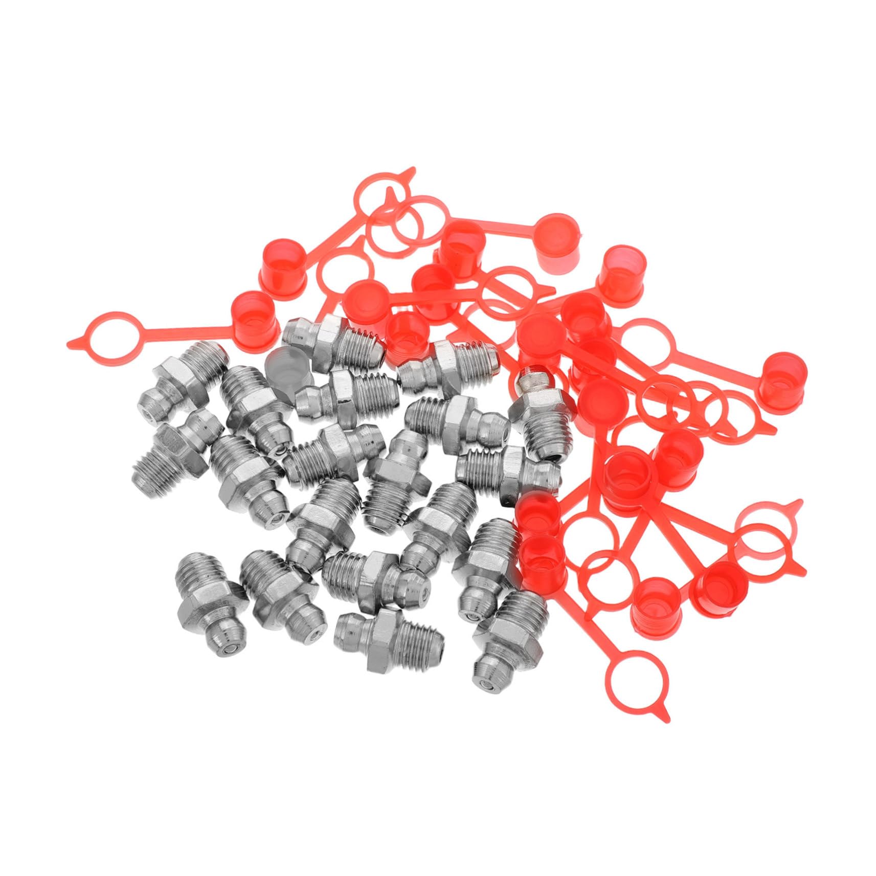 GRADENEVE 20 Sets Fettzerk Werkzeug Für Fahrzeugfettanpassungskappe Ersatzfettschlauchspitzen Fettanpassungsadapter Zerk Tipps Fettabdeckung von GRADENEVE