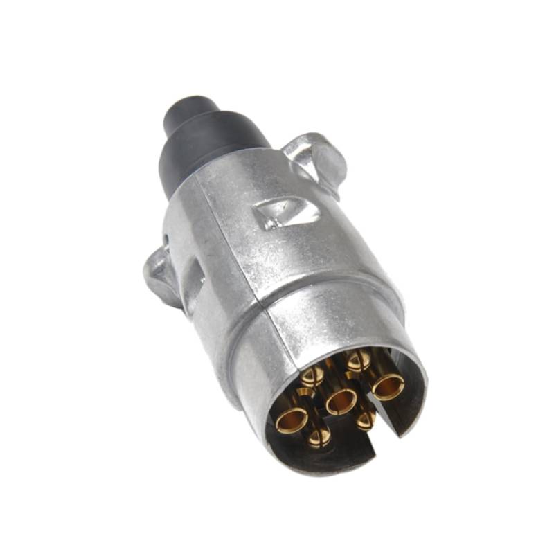 GRADENEVE 7 Poliger Stecker Aus Aluminiumlegierung Anhängerkupplung LKW Abschleppen Elektrik 12V EU Stecker Für Anhängerkabel von GRADENEVE