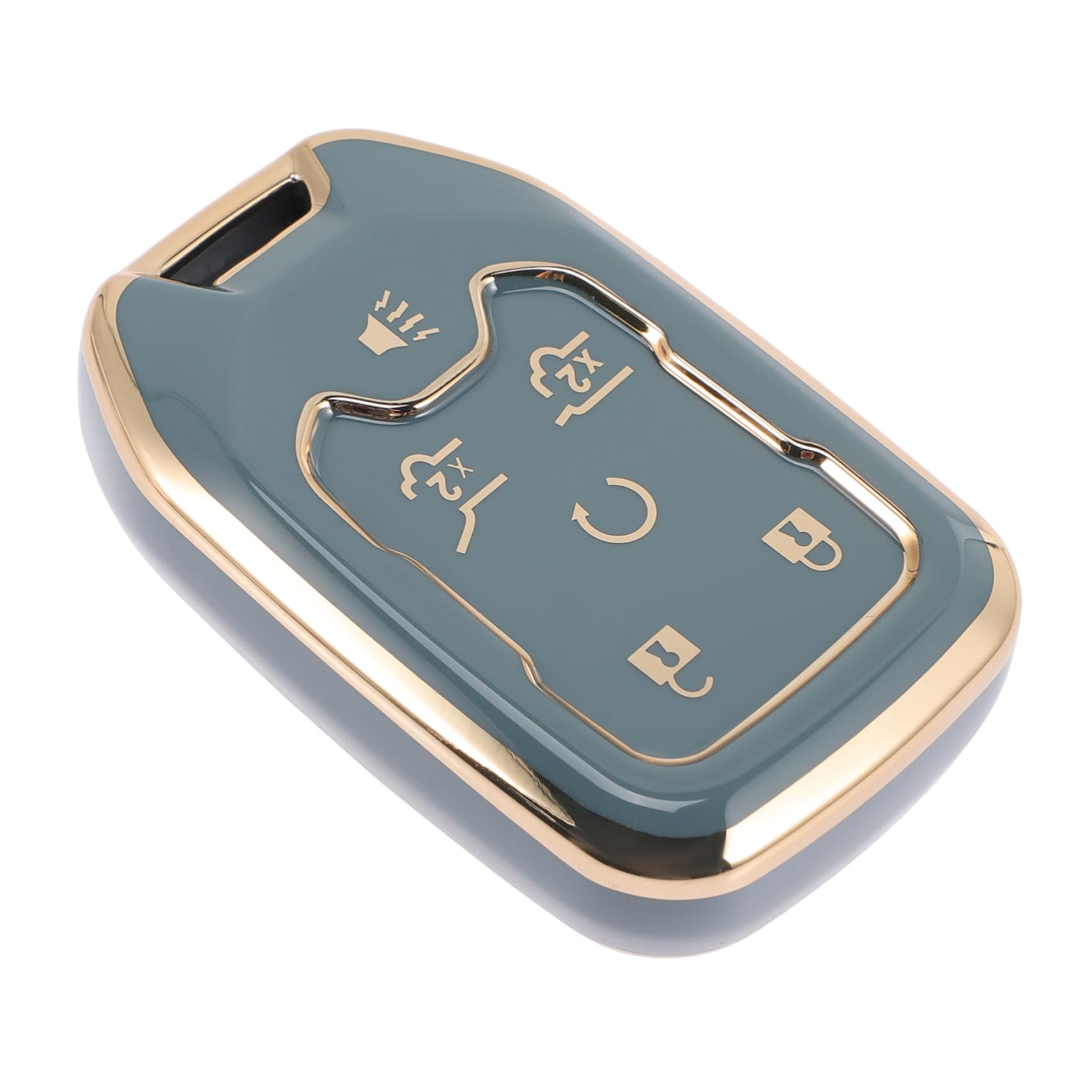 GRADENEVE Autoschlüssel Hülle Für Keyless Remote Schlüsselcover Grandma Gray Mit Goldenen Akzenten Schutzhülle Für Car Key Fob Schlüsselanhänger Für Und von GRADENEVE