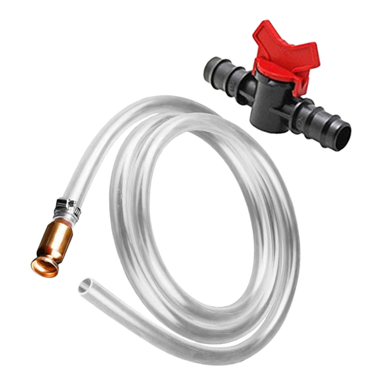 GRADENEVE Handpumpe Siphon Pumpe Set Für Wasser Ö Und Kraftstoff 3 Meter Siphonschlauch Mit Messingkopf Schlauchklemmen Und Schalter Tragbare Umfüllpumpe Für Den Außenbereich von GRADENEVE