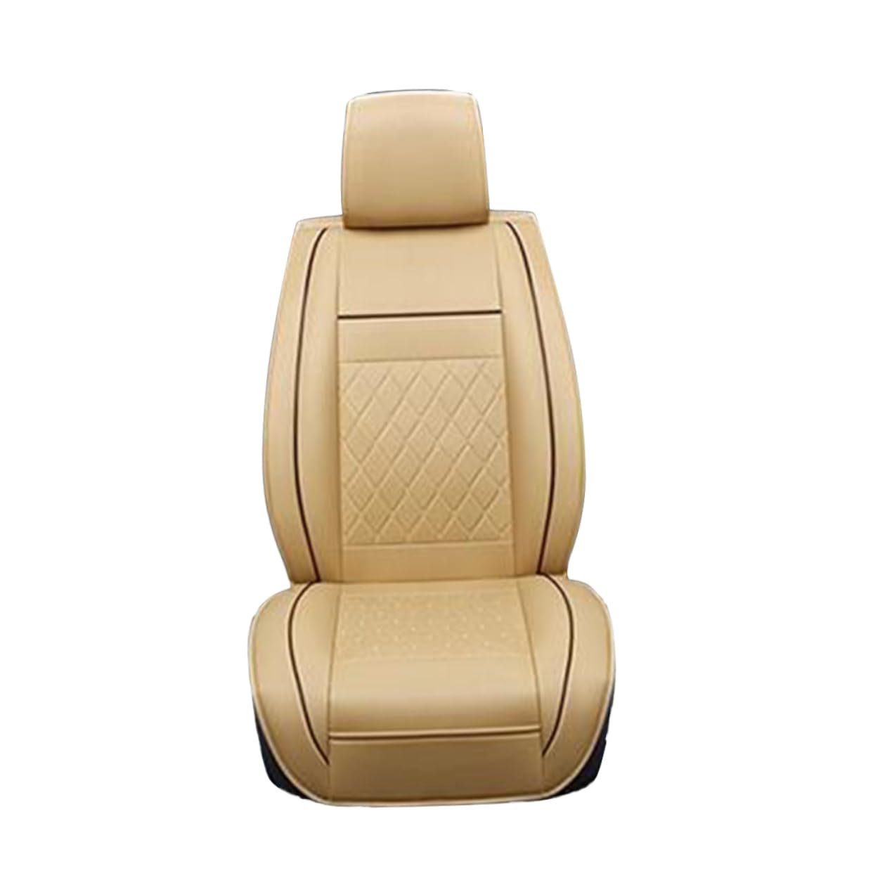 GRADENEVE Leder Autositzbezug Universal Staubdicht Schutzmatte Für Vordersitze Auto Innenzubehör Beige Hochwertige Sitzauflage Für Leder Und Textilsitze Pflegeleicht Und Langlebig von GRADENEVE