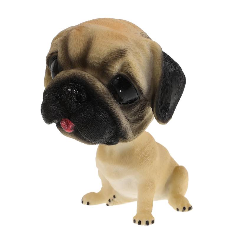 GRADENEVE üßer Wackelkopf Hund Für Auto Armaturenbrett Lustiges Bobblehead Deko Aus Resin Kawaii Hündchen Für Auto Innendekoration Beweglicher Kopf Hund Figur von GRADENEVE