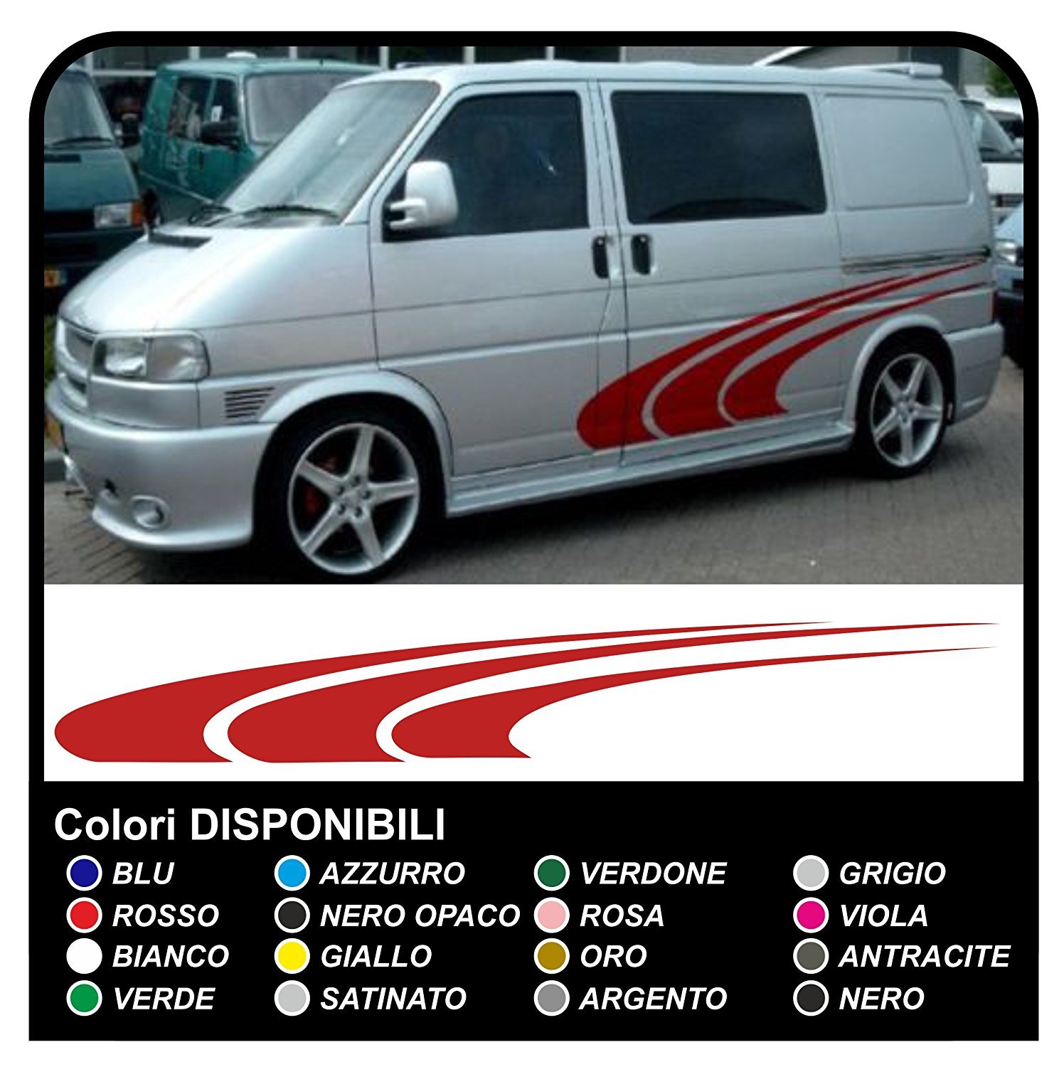 Wohnmobil Wohnwagen Grafik Dekoration Aufkleber Camper Sticker Vinyl Wohnmobil Grafiken Streifen Set RV Camper Van Caravan Reisemobil - KIT Aufkleber Wohnmobil - TOP Qualität Stickers Decals (BLAU) von GRAFIC