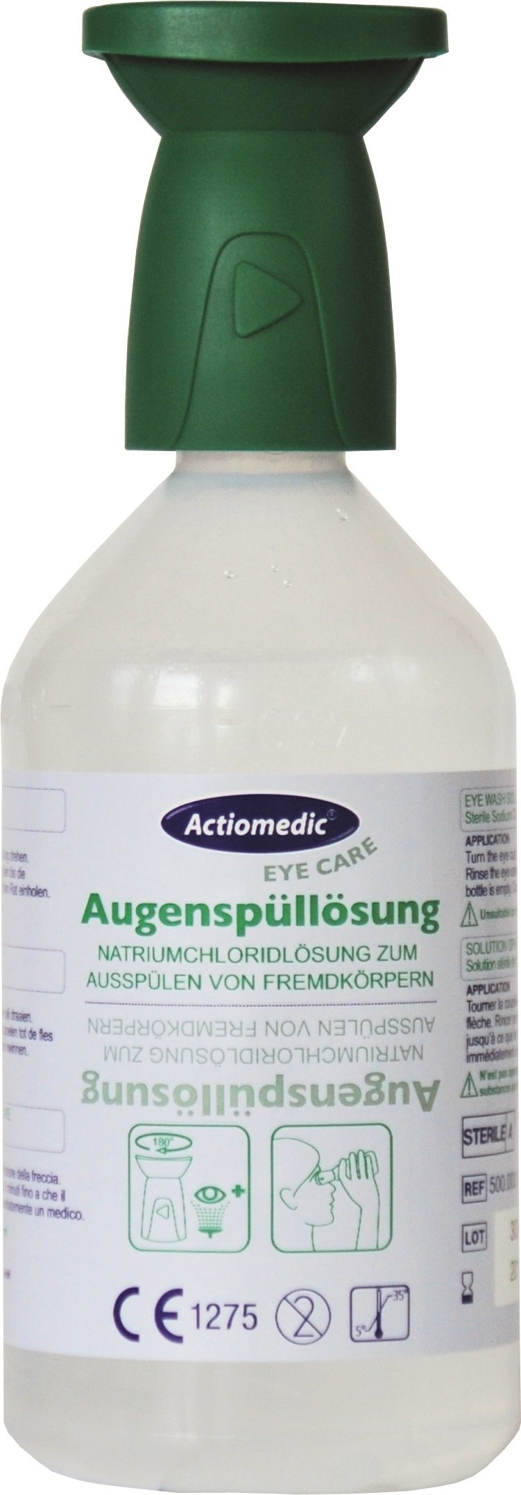 500ml sterile Augenspülung NaCl 0,9% Augenspülflasche Augendusche Erste Hilfe Augen (EUR 15,80 / L) von GRAMM medical