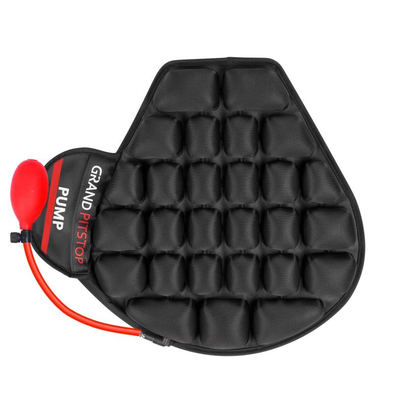 GRAND PITSTOP Motorcycle Air Seat Cushion with Air Filling Pump, Inflatable Bubble Air Pads with Breathable Mesh Cover & Non-Skid Bottom Compatible for Cruiser Motorcycle von GRAND PITSTOP