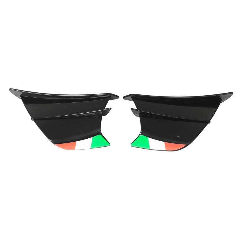 GRCFUMO 2-teiliges Motorrad-Winglet, dreidimensionale Kurven-Winglets, aerodynamische Flügel aus massivem Kunststoff-Spoiler für CBR650 R1 R3 R25 (Black) von GRCFUMO