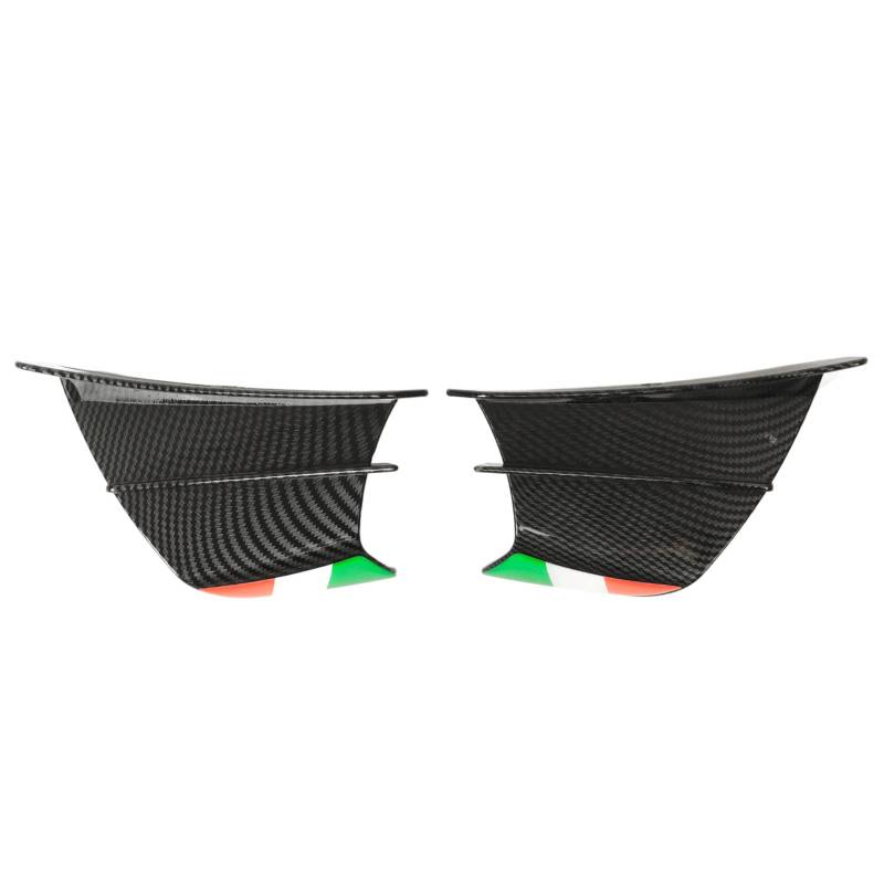 GRCFUMO 2-teiliges Motorrad-Winglet, dreidimensionale Kurven-Winglets, aerodynamische Flügel aus massivem Kunststoff-Spoiler für CBR650 R1 R3 R25 (Glossy CarbonFibre) von GRCFUMO