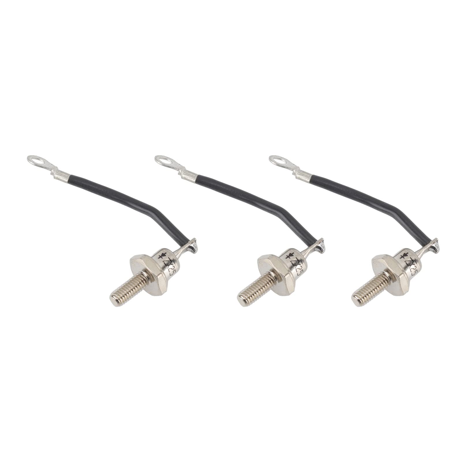 GRCFUMO 3 Stück 25 A Generatordiode, robuste Gleichrichter-Dynamodiode mit Draht, kleine tragbare Gleichrichterdiode, Ersatzzubehörteile für Konverter (Negative Black Line) von GRCFUMO