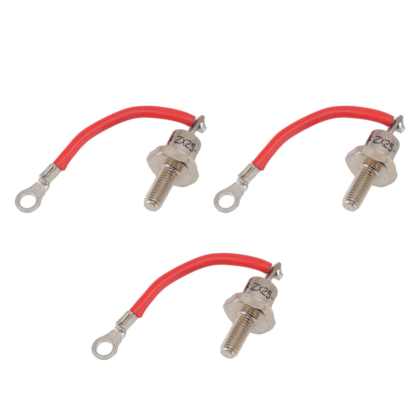 GRCFUMO 3 Stück 25 A Generatordiode, robuste Gleichrichter-Dynamodiode mit Draht, kleine tragbare Gleichrichterdiode, Ersatzzubehörteile für Konverter (Positive Red Line) von GRCFUMO