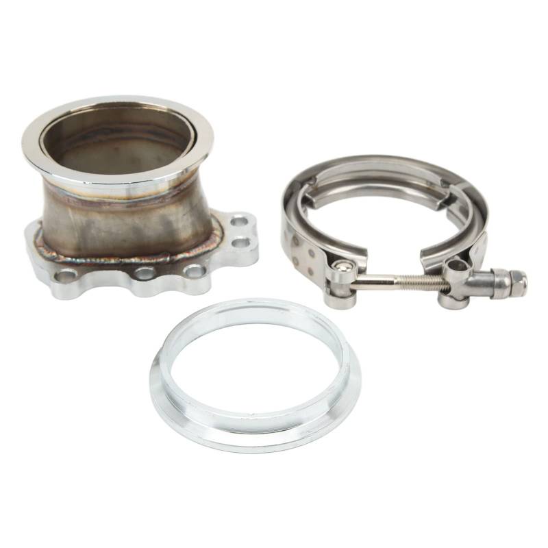 GRCFUMO 3-teiliger Turbo-Flansch aus Metalllegierung, auslaufsicherer Turbo-Flansch-Klemmsatz, Turbo-Flansch-Adapter mit Härte 7,6 cm für T25 T28 GT25 GT28 Fahrzeug von GRCFUMO