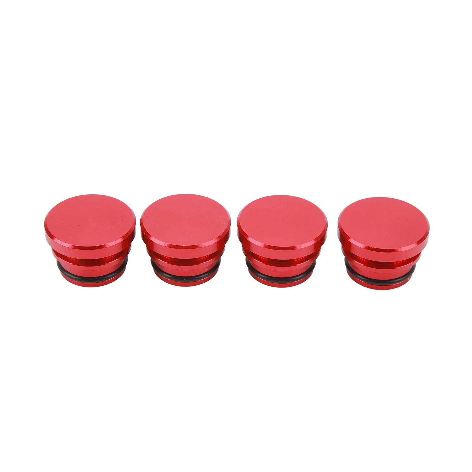 GRCFUMO 4 Stück Zigarettenanzünder-Stecker, staubdichter Knopf, Zigarettenanzünder-Buchsenabdeckung, Aluminium-Zigarettenanzünder-Stecker-Abdeckung für Auto-Stromanschluss (Red) von GRCFUMO