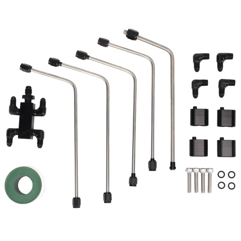 GRCFUMO Kühlmittel-Crossover-Dampfentlüftungsset, hochfeste Kraftstoffbremsleitung aus Edelstahl, LS-Kühlmittel-Crossover-Dampfentlüftungsset für LS1 LS2 LS3 LS6 LS7 LSX-Motoren von GRCFUMO