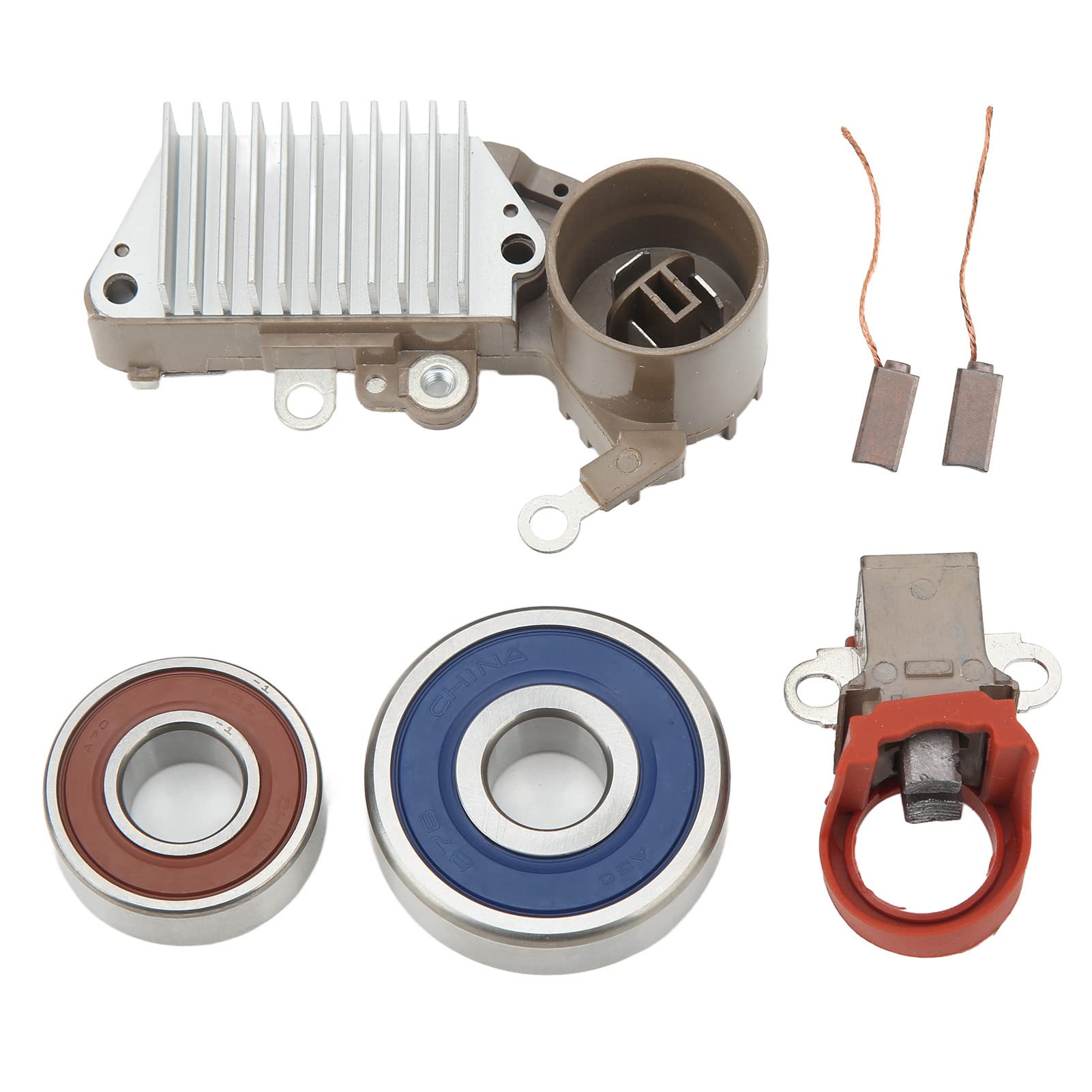 GRCFUMO Lichtmaschinenregler-Kit, Spannungsgenerator-Umbausatz aus Aluminiumlegierungsgummi, Spannungsreglerbürstenlager für L4 2.4L 1985-1991 von GRCFUMO