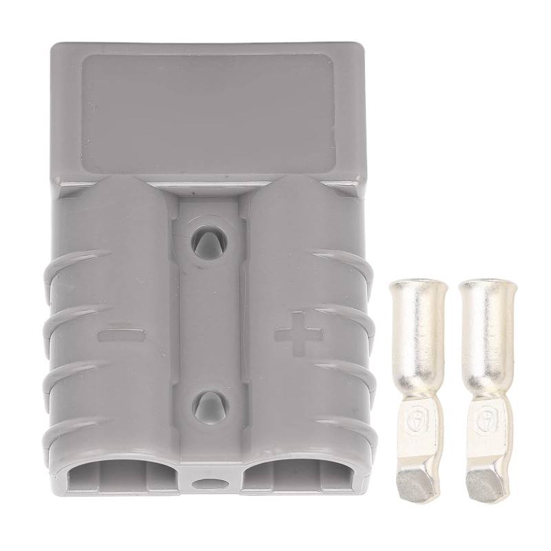 GRCFUMO Stromanschluss, 50 A 600 V SB50A Crimp-Stecker-Zubehör mit 2-teiliger Klemme, stabiles Batterie-Schnellanschluss-Set für Solarpanel, Dual-Batteriesystem, Fahrzeug (Gray) von GRCFUMO