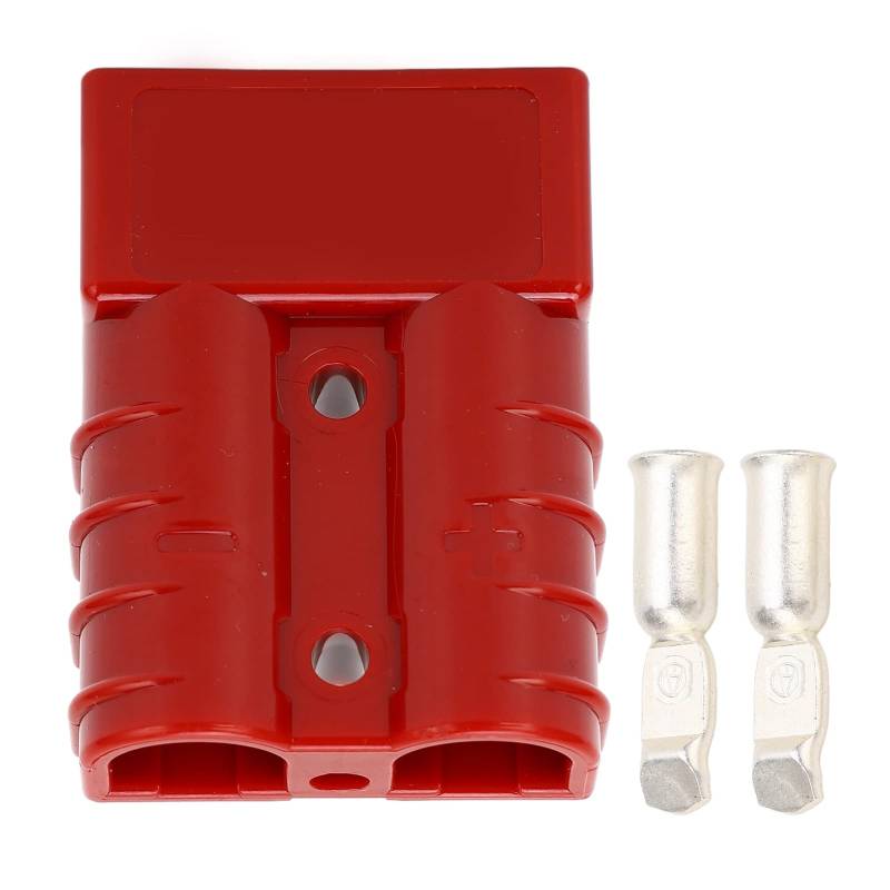 GRCFUMO Stromanschluss, 50 A 600 V SB50A Crimp-Stecker-Zubehör mit 2-teiliger Klemme, stabiles Batterie-Schnellanschluss-Set für Solarpanel, Dual-Batteriesystem, Fahrzeug (Red) von GRCFUMO