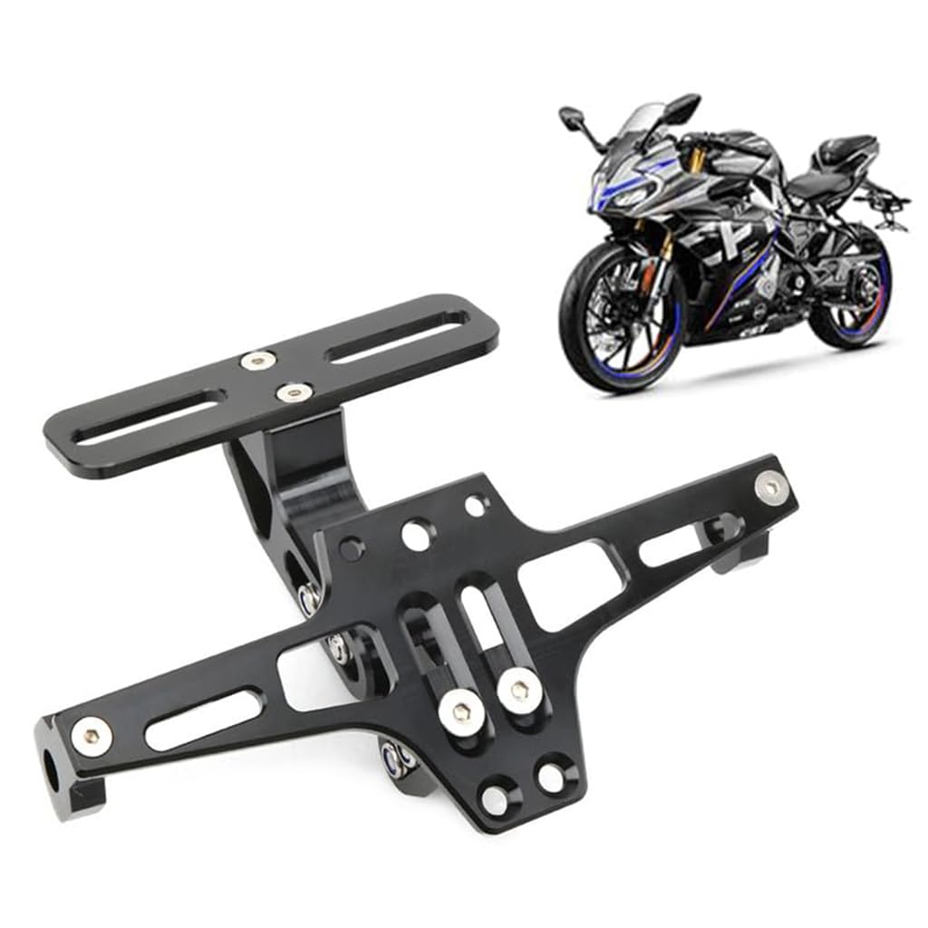 Motorrad Kennzeichenhalter Halterung für Suzuki KingQuad 450 2009-2011, Einstellbarer Winkel Motorrad Kennzeichenhalterung Zubehör von GREB