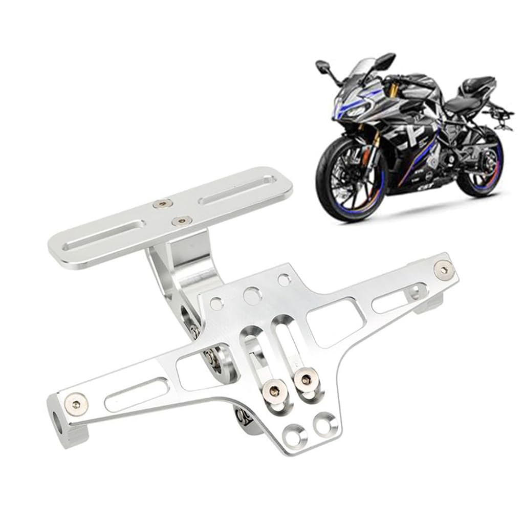 Motorrad Kennzeichenhalter Halterung für Yamaha Majesty 400 2004-2016, Einstellbarer Winkel Motorrad Kennzeichenhalterung Zubehör von GREB