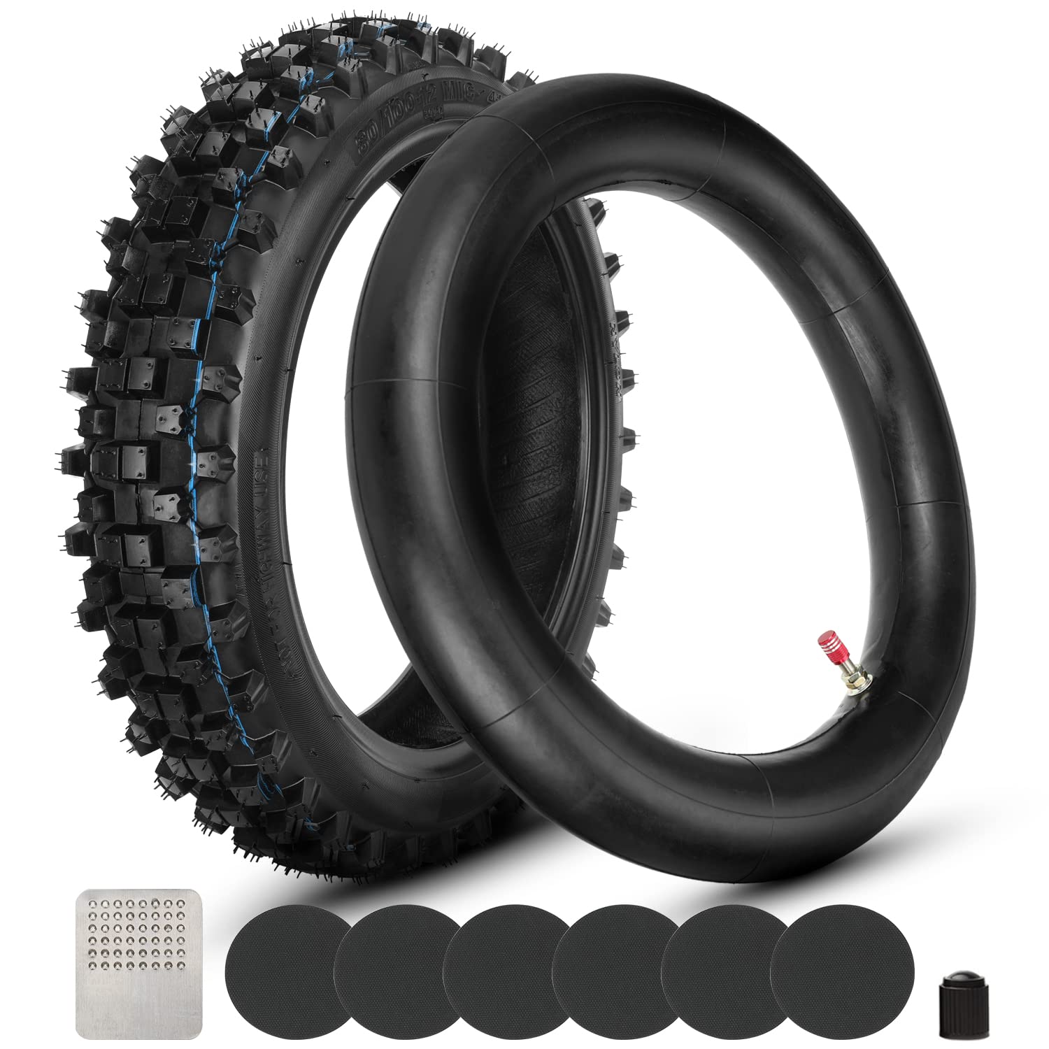 GREHUA 3.00-12 80/100-12 Dirt Bike Reifen Schlauch 12 Zoll hinten für SSR 90cc 110cc 125cc PW80 CRF70 CRF110 XR70 KLX110 KX65 TTR90 TTR110 Suzuki JR80 Baja DR. 70 Coolster QG-214 von GREHUA