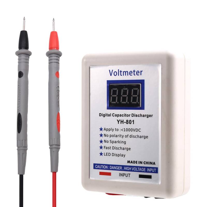 GREOHNMPAW 1000-V-Digitalkondensator, Digitales Voltmeter, Schnellentlader, Entladewerkzeug, Elektronische Reparaturanzeige, Spannungsprüfstift von GREOHNMPAW