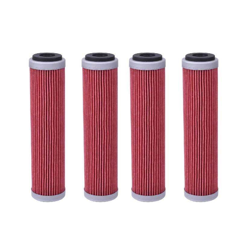 Motorrad Ölfilter for 400 RR Enduro 4T 2010-2021 430 RR Enduro Racing 4T 450 RR Enduro 4T 450 RR Cross Country 4T(4pcs Red) von GRESFGT