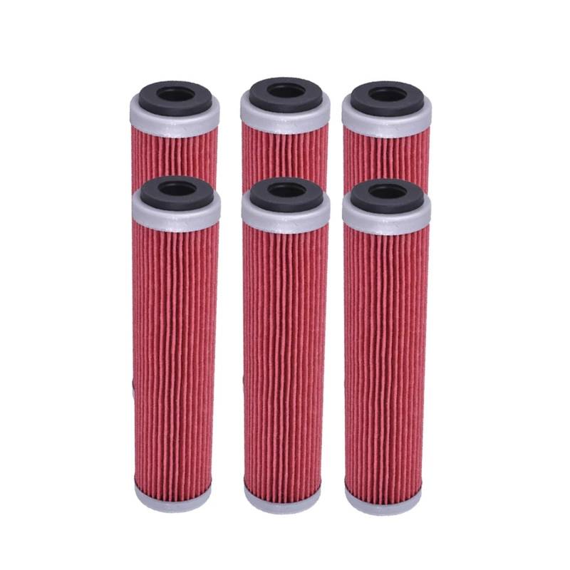 Motorrad Ölfilter for 400 RR Enduro 4T 2010-2021 430 RR Enduro Racing 4T 450 RR Enduro 4T 450 RR Cross Country 4T(6pcs Red) von GRESFGT