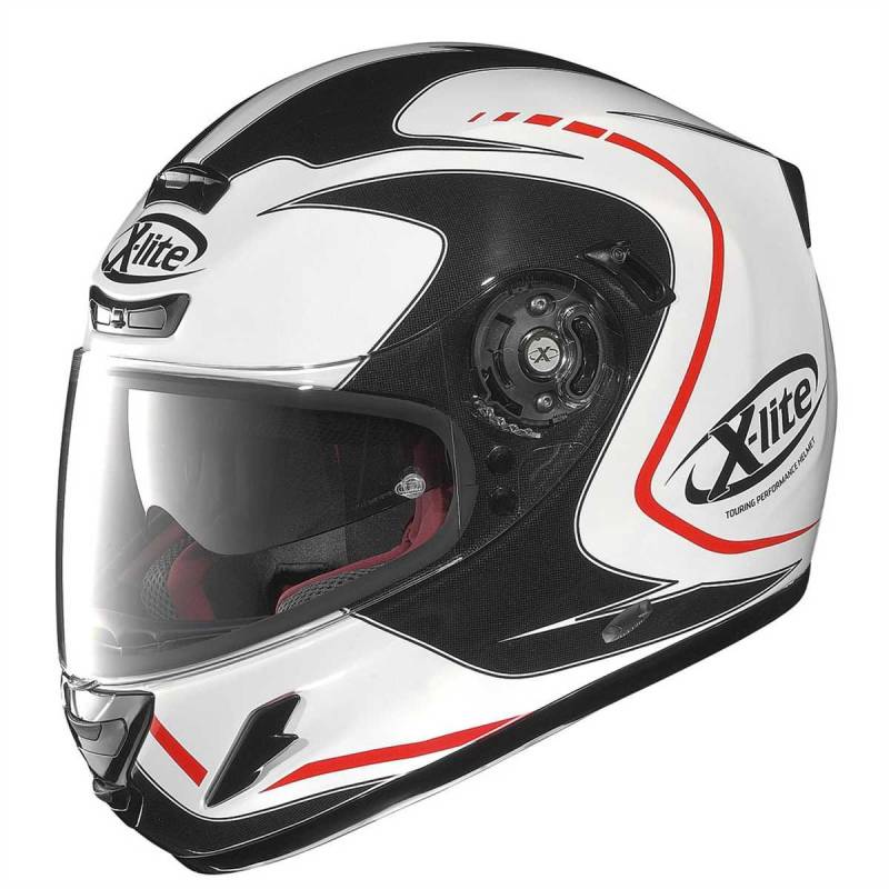 X-Lite X-702 GT Cosy Integralhelm, Farbe schwarz-Weiss-rot, Größe L (59/60) von GREX