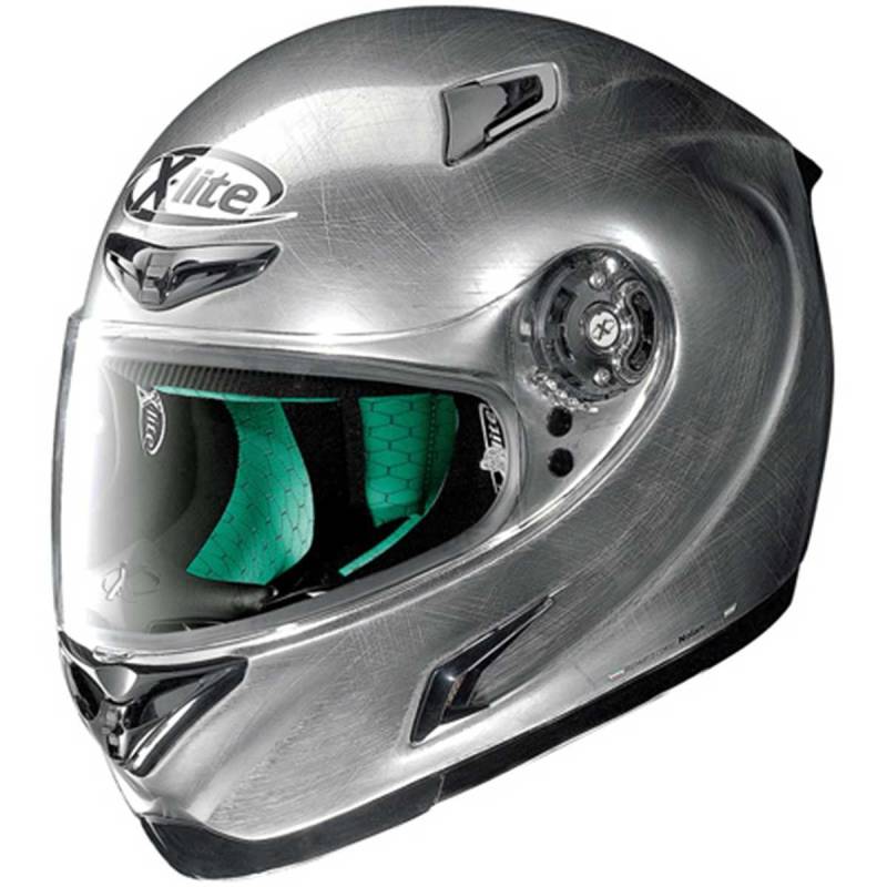 X-Lite X-802RR Start Chrome Integralhelm, Farbe Scratched-Chrome, Größe L (59/60) von GREX