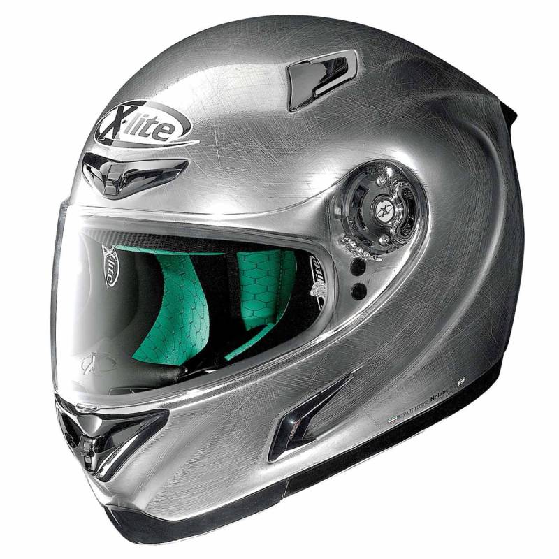 X-lite X-802RR Start Integralhelm Motorrad Verbundfaser - verkratztes Chrom Größe XL von GREX