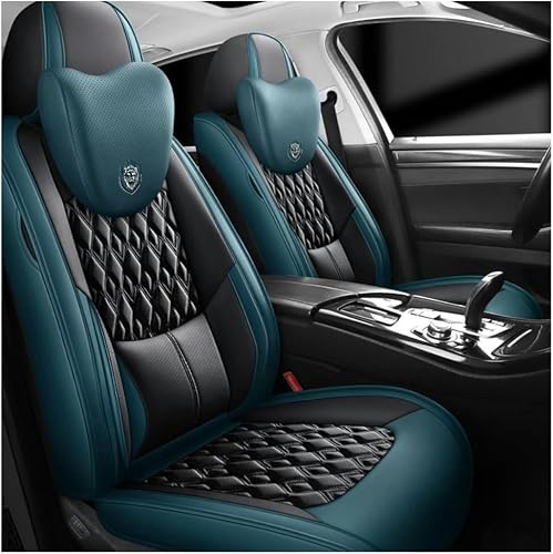 GRFERT CLLYCRSM Universal-Autositzbezug-Sets für Fiat Punto Tipo Sedci Aegea Freemont Fullback Panda Strada Uno Linea Viaggio Ottimo, passend für die meisten Autos, Seitenairbag-kompatibel, Blau von GRFERT