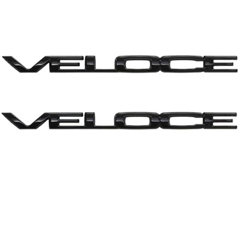 Auto Schriftzug Deko Logo Veloce, für Alfa Romeo Giulia Stelvio Ersatz 3D Auto Aufkleber Logo,Black von GRFIT