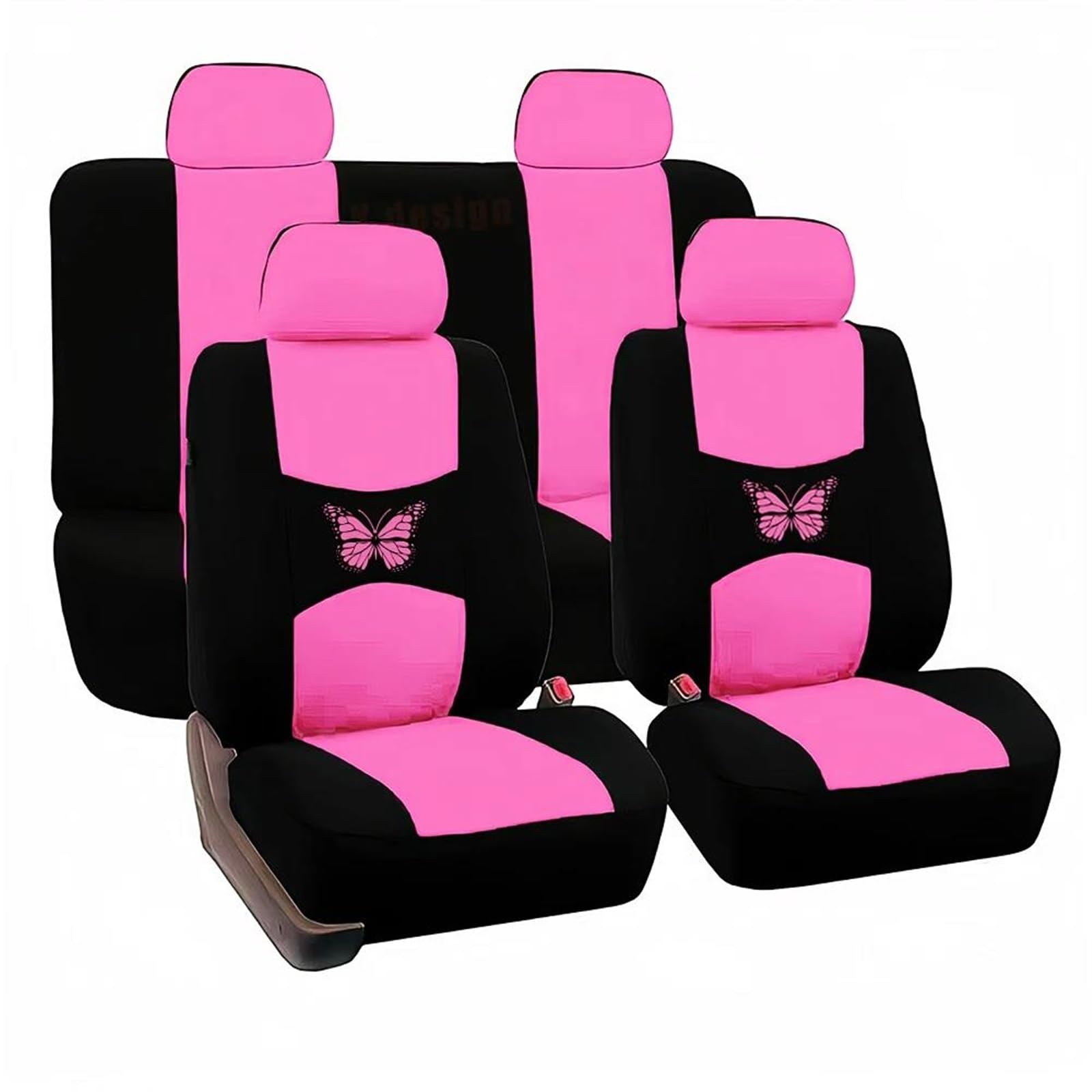 GRFIT Auto-Sitzbezug Modische Autositzbezüge Universeller Autositzbezug Autositzschutzbezüge Für Damen Auto-Innenzubehör Auto-Sitzbezug Set (Color : Pink (5 seat)) von GRFIT