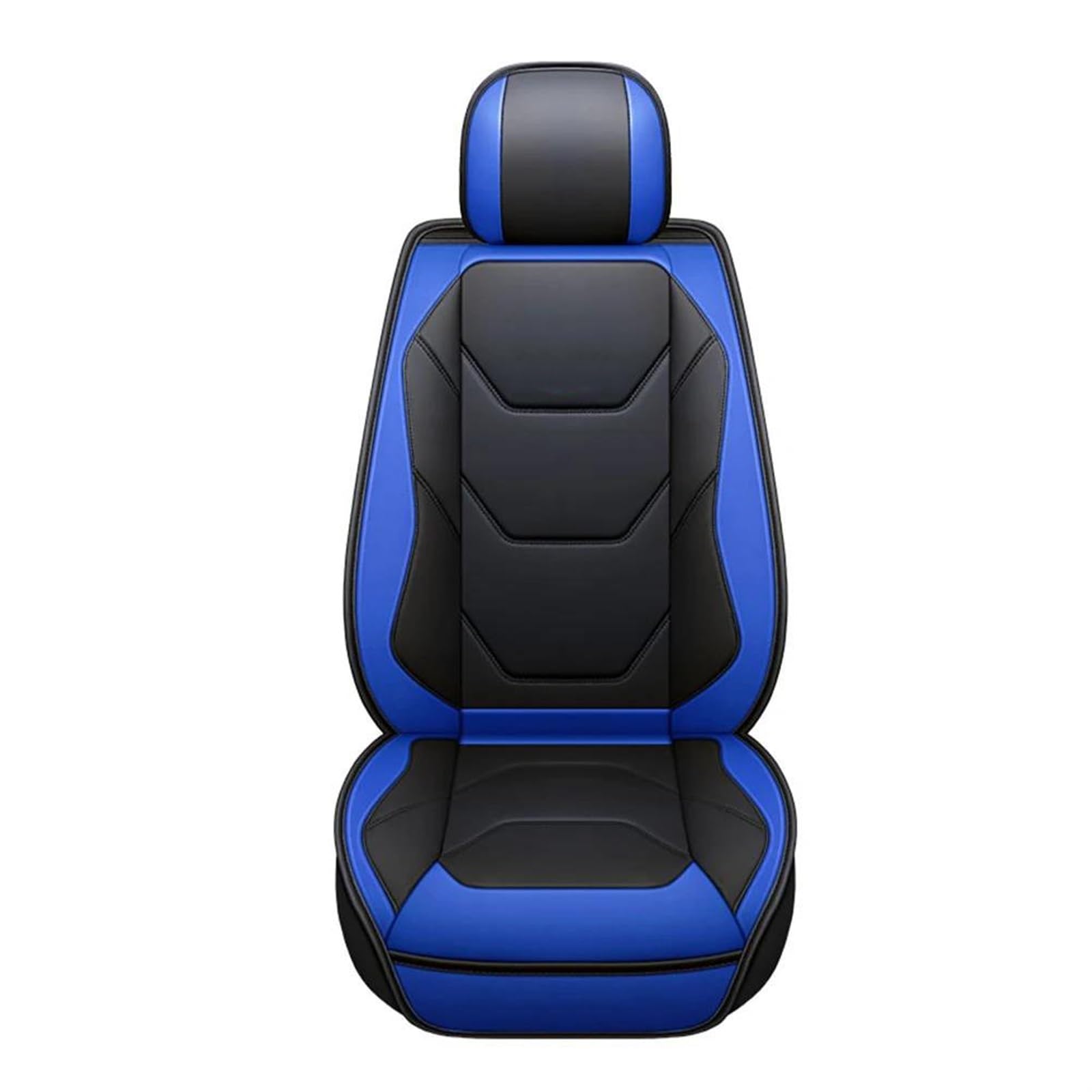 GRFIT Auto-Sitzbezug Vollständige Abdeckung Autositzbezüge Kissen PU-Leder Universell Passend Für Die Meisten Autos Auto-Sitzbezug Set (Color : 1seat Blue) von GRFIT