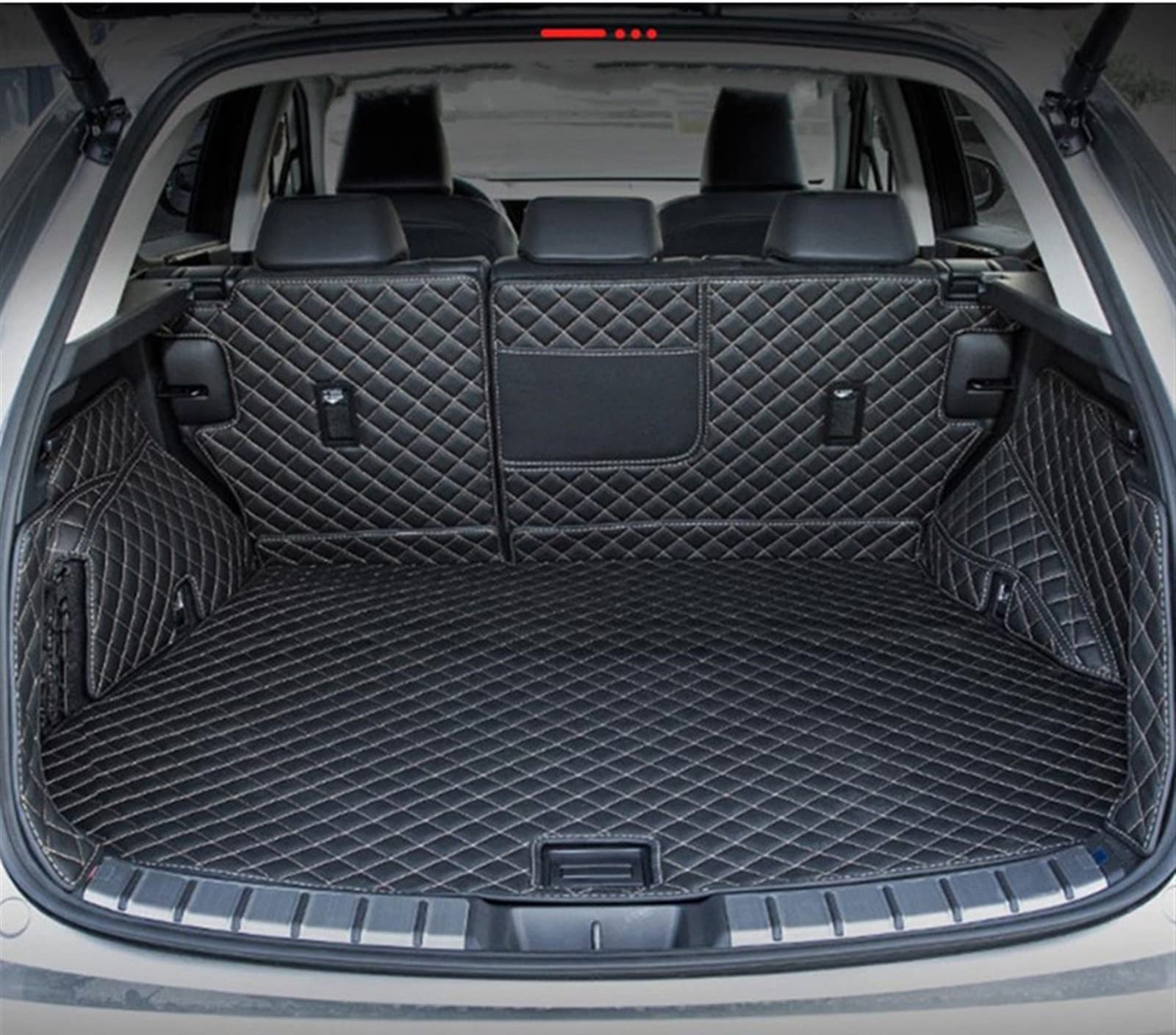 Gummi Kofferraummatte Kompletter Satz Kofferraummatten Für Lexus Für NX 400h 2022-2023 Kofferraumteppiche Cargo Liner Cover Mats Fußmatten Kofferraum (Farbe : Schwarz) von GRFIT