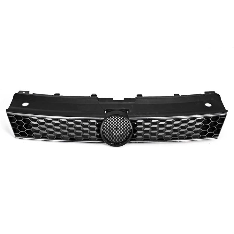 KüHlergrill Auto Frontstoßstangengrill Grill Wabengrills Für VW Für Polo 6R 2009–2014 Zierleiste Kompatibel (Farbe : Schwarz) von GRFIT