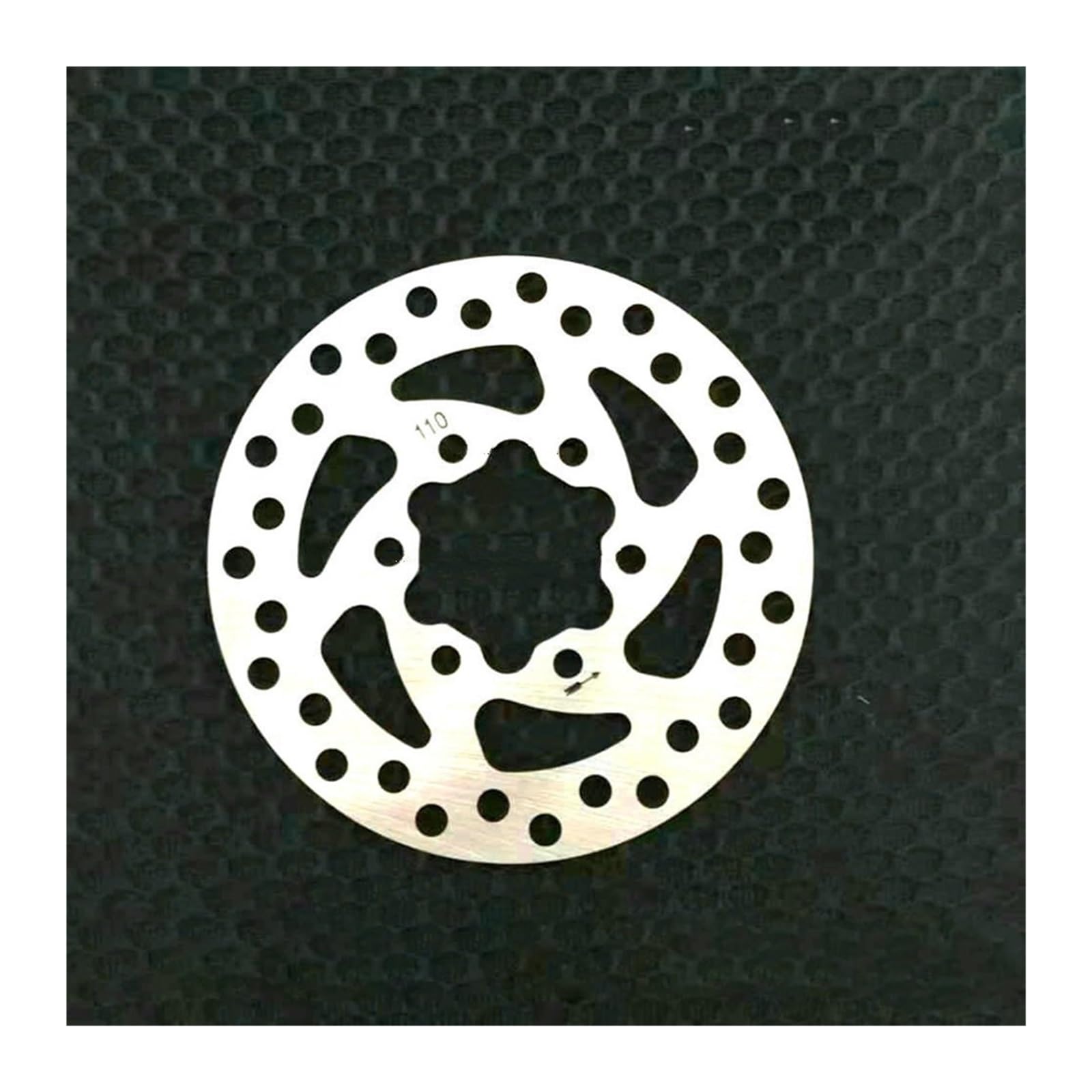 Motorrad bremsscheibe 110/120/140/160mm Escooter Disc Bremsscheiben Elektrische Roller Stahl Bremsscheibe Rotor Für Elektrische Roller Bremse Zubehör Bremsscheibenrotor (Größe : 110mm) von GRFIT