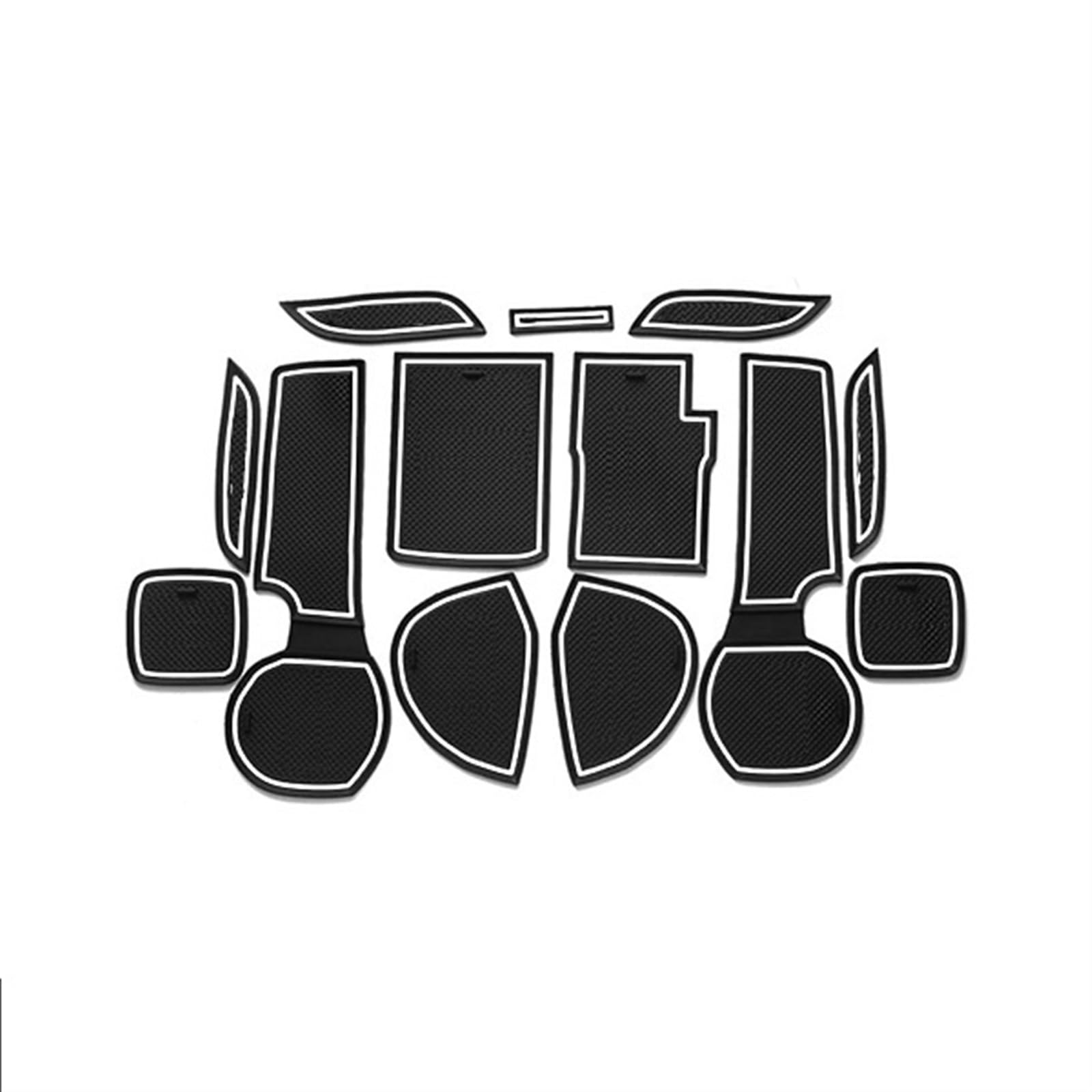 rutschfeste Matte Auto Gummi Anti Rutsch Matte Tür Nut Wasser Tasse Pad Zubehör Für Suzuki SX4 S-Kreuz 2014 2015-2019 (Color : Bianco) von GRFIT