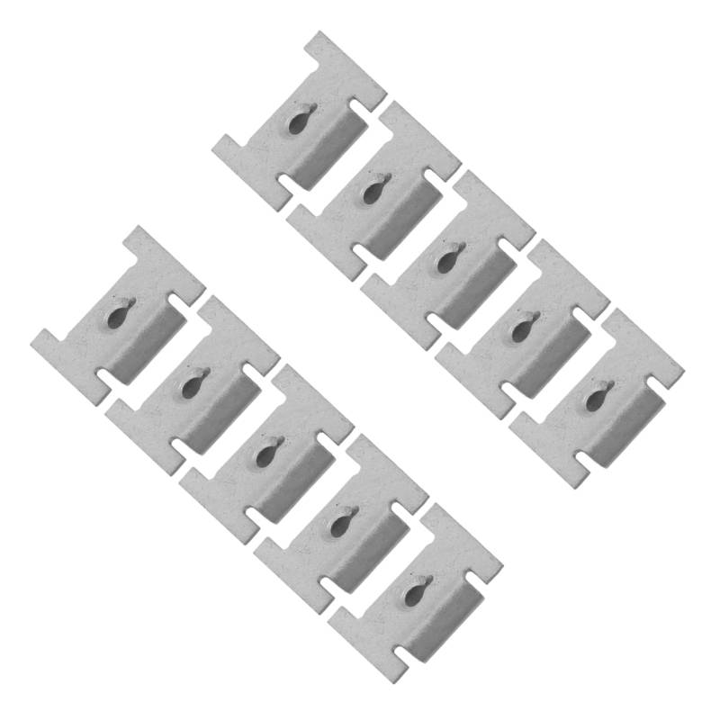 GRIRIW 10 Stück U-förmige Metall-halteklammern Für Automobil-türverkleidungen, Stoßstangen-befestigungsklammern, Auto-befestigungsklammern, Auto-u- -schraubsockel, Ersatz Für von GRIRIW