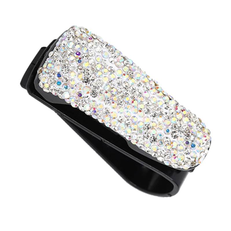 GRIRIW 2 Stück Auto Sonnenblenden Brillenclip Elegante Diamant Brillenhalterung Für Sonnenblende Ideal Zur Aufbewahrung Von Sonnenbrillen Und Brillen Im Auto Kompatibel Mit Allen von GRIRIW