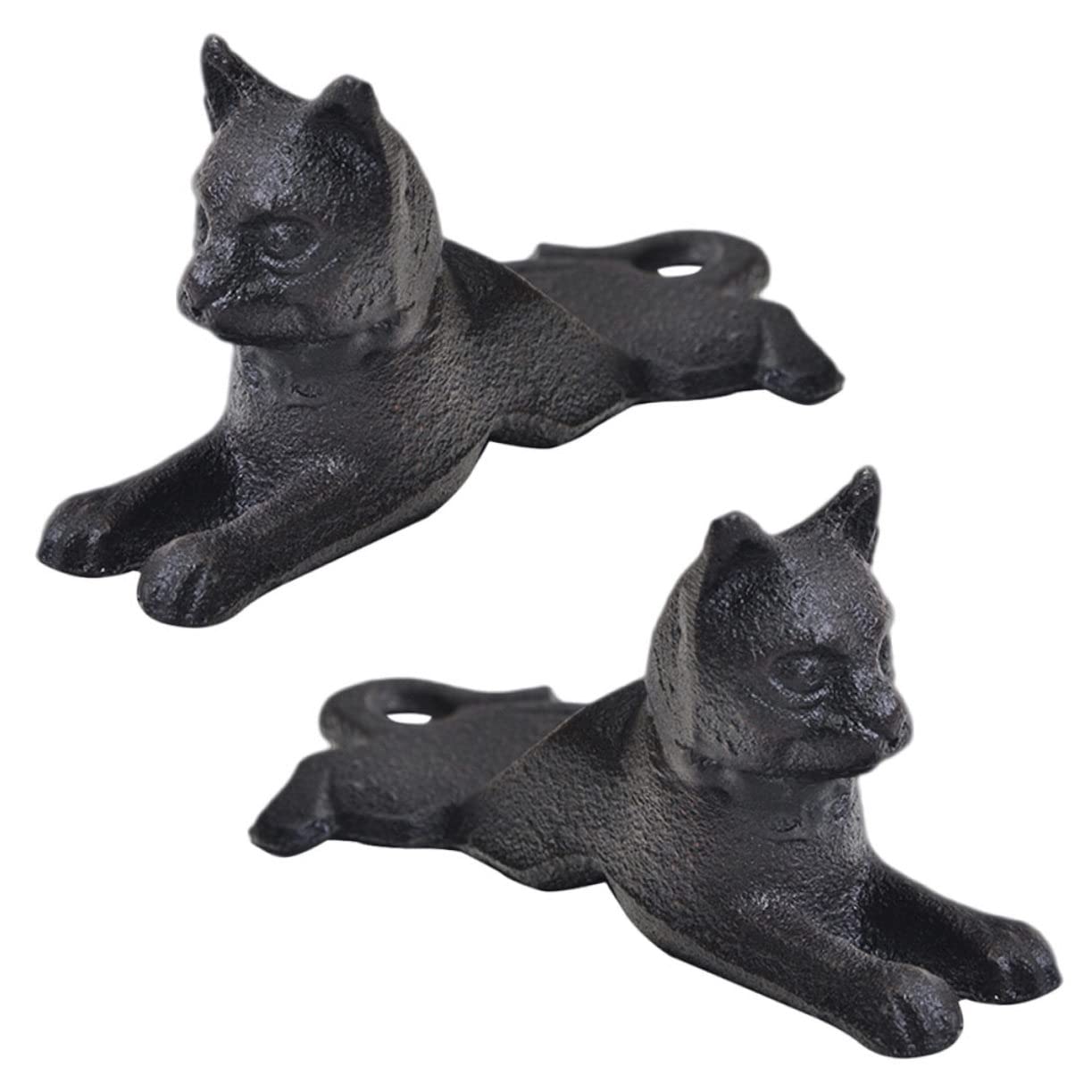 GRIRIW 2Stücke Gusseisen Katzen Türstopper Winddicht Kollisions Design Kreative Türkeile Für Zuhause von GRIRIW