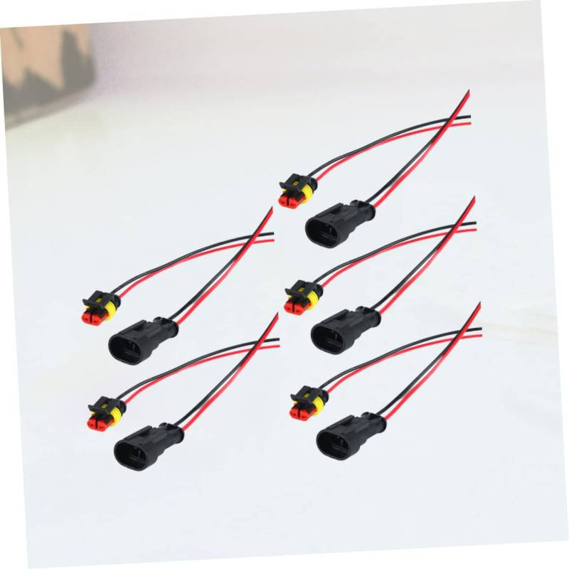 GRIRIW 5 Stück Wasserdichter Auto Elektrischer Anschlussstecker Mit Kabelbaum Pigtail Superseal Kabelbaum Anschlussbuchsen Stecker von GRIRIW