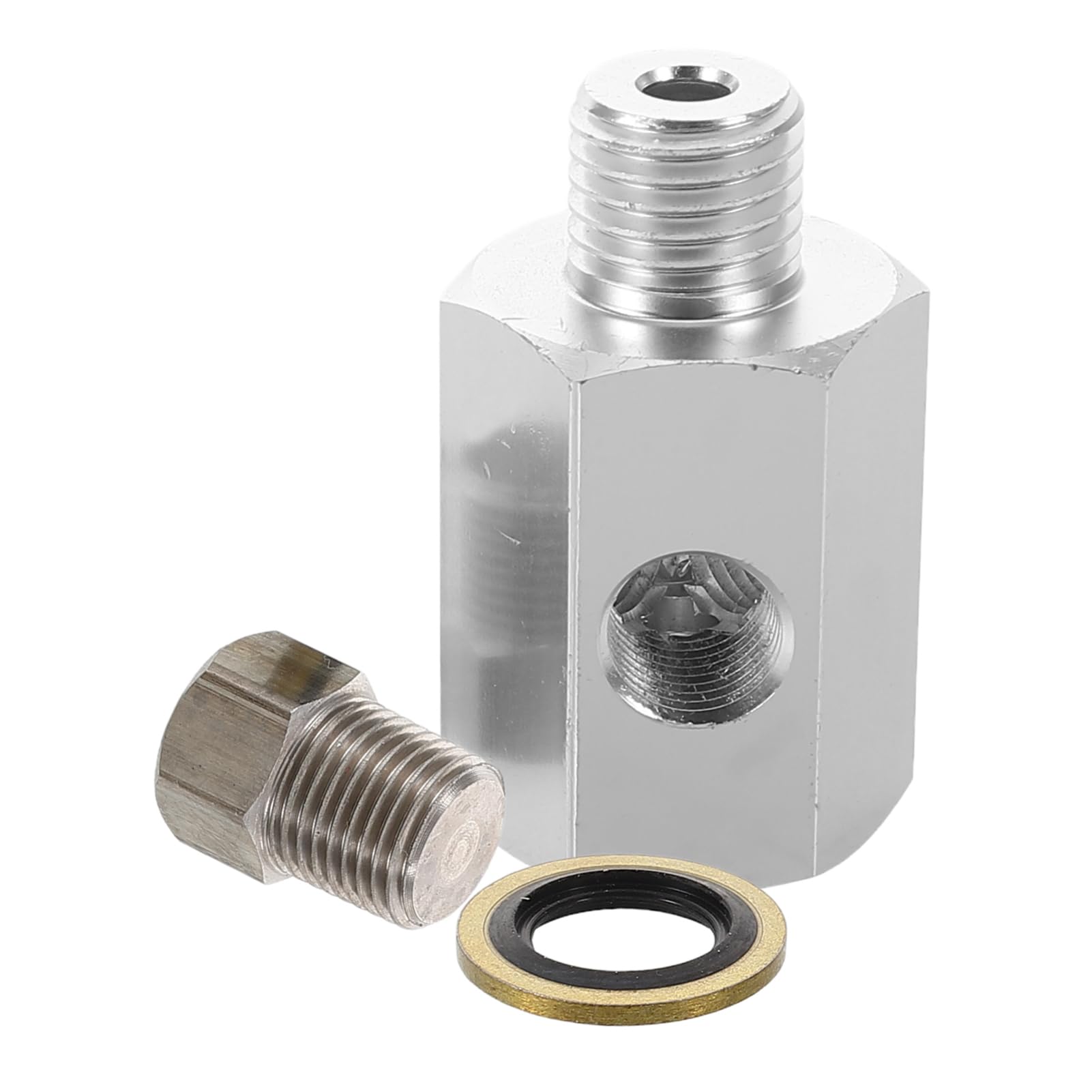 GRIRIW Auto-öldrucksensor-, Aluminiumlegierung, Öldrucksensor-t-stück Auf Npt-Adapter Mit Dichtung, Kompatibel Mit E30 E36 von GRIRIW