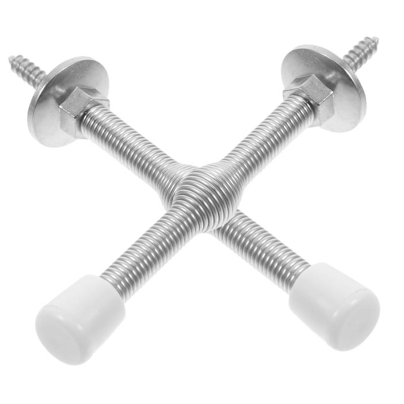 GRIRIW Feder Türstopper Schwerlast Türhalter Bumper Tip Türstopper Für Bodenmontage Verstellbar Nickel Finish Idealer Türschutz Für Zuhause Und Büro von GRIRIW